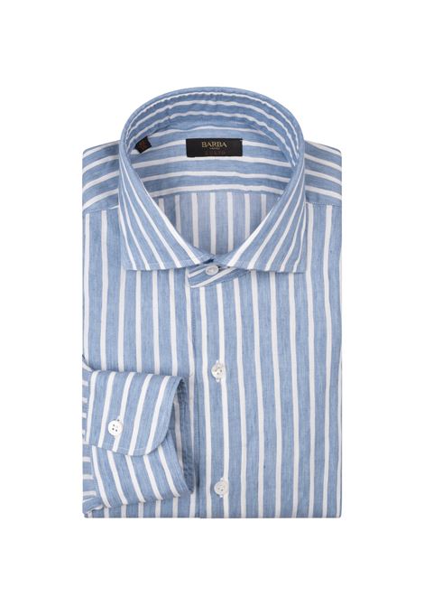 Camicia Culto Azzurra a Righe BARBA | Camicie | K1U13P01470440001
