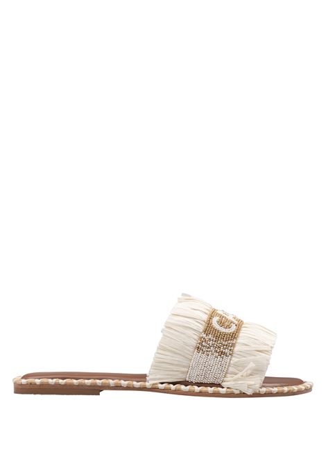Ciabattine Capri Bianche e Oro Con Effetto Degradé DE SIENA | Ciabatte | 249-25 CAPRIGOLD OFFWHITE