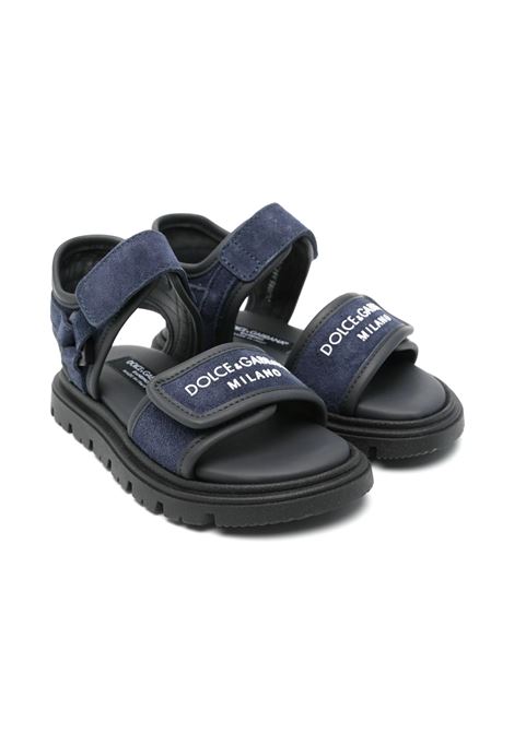 Sandali Primi Passi Blu Con Logo DOLCE & GABBANA KIDS | Sandali | DL0085-A443489853