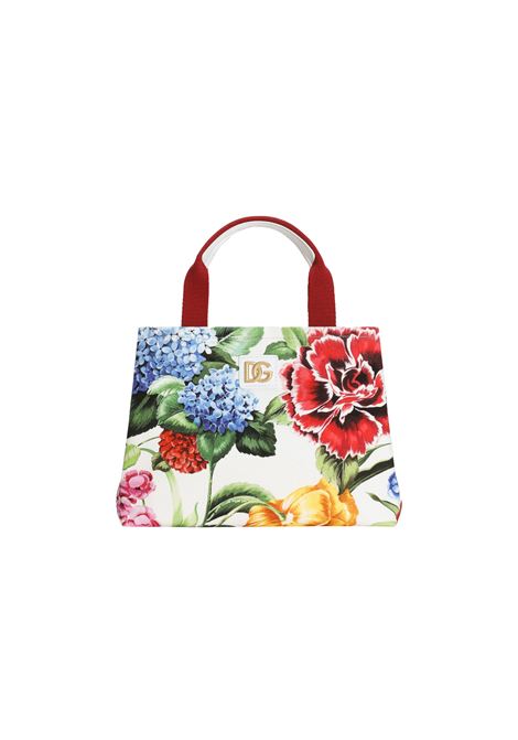 Borsa a Mano Con Stampa Fiori e Logo DG DOLCE & GABBANA KIDS | Borse | EB0116-A6571HA5KU