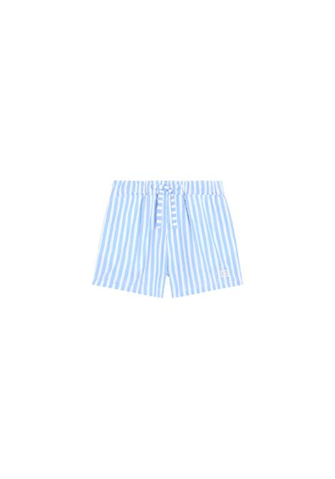 Bermuda In Seersucker Rigato Azzurro DOLCE & GABBANA KIDS | Pantaloni | L13Q60-FR50RS8051
