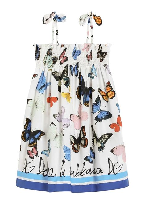Butterfly Print Poplin Sundress DOLCE & GABBANA KIDS | Dress And Jumpsuit | L54DE0-FI5KSHB5KB