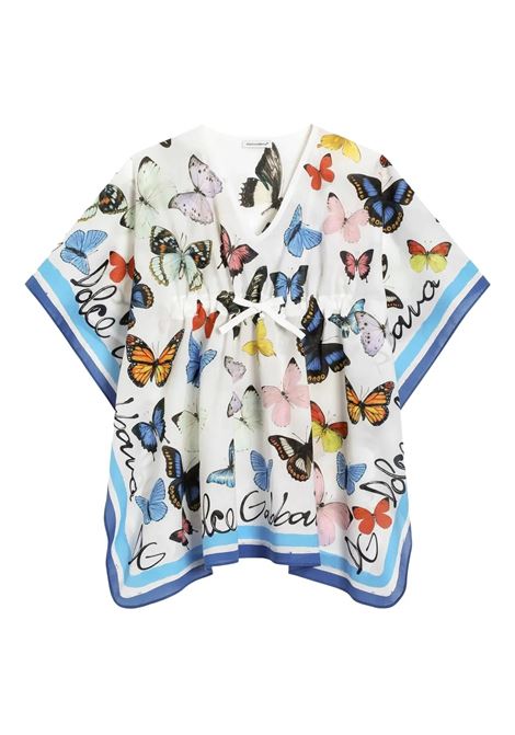 Caftano Con Stampa Farfalle All-Over DOLCE & GABBANA KIDS | vestitini e tutine | LB7A14-FI5KTHB5KB