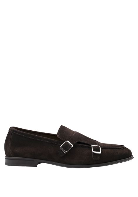 Mocassini In Suede Testa Di Moro Con Doppia Fibbia DOUCAL'S | DU3384NOTTUY260TM23
