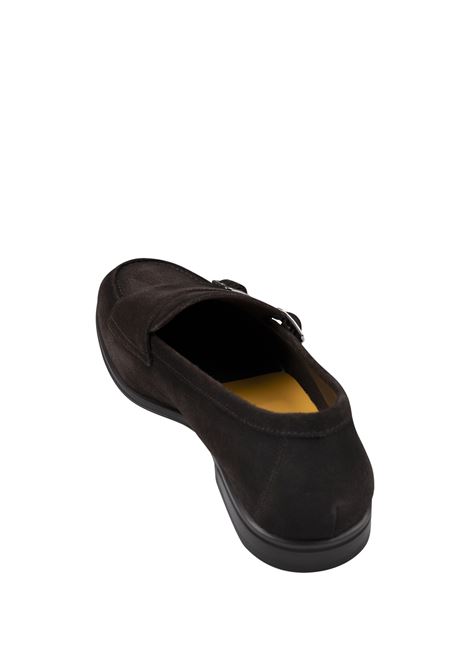 Mocassini In Suede Testa Di Moro Con Doppia Fibbia DOUCAL'S | DU3384NOTTUY260TM23