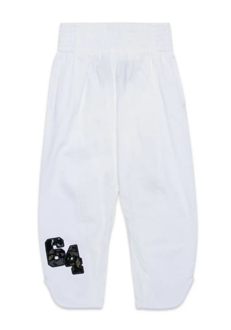 White Pants With Print DSQUARED2 KIDS | Trousers | DQ2807-D0A8CDQ100