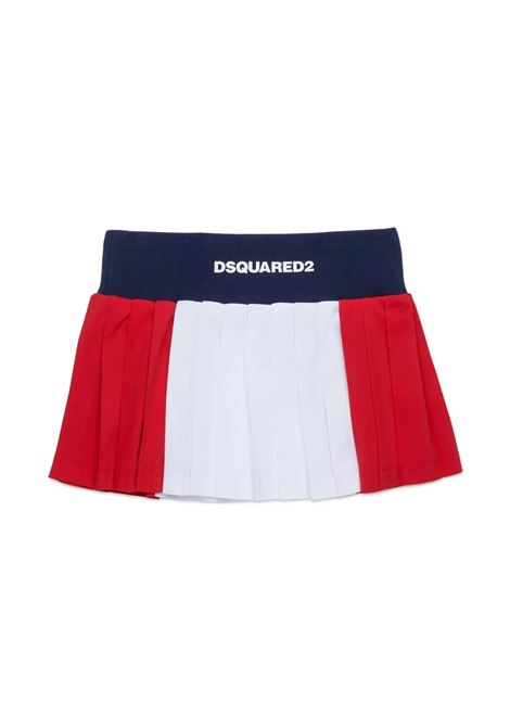Tricolor Pleated Skirt DSQUARED2 KIDS | Skirts | DQ2810-D0ABRDQ100