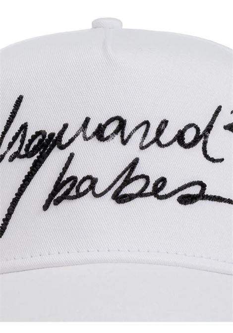 Cappello Da Baseball Bianco Con Cuori e Lettering Dsquared2 Babes DSQUARED2 | BCW0165-05C000011062
