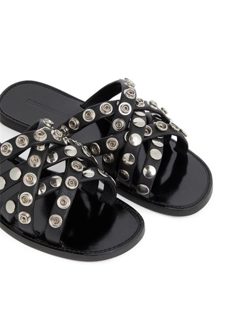 Ciabatte Basse Nere Con Borchie All-Over DSQUARED2 | FSM0082-015083002124