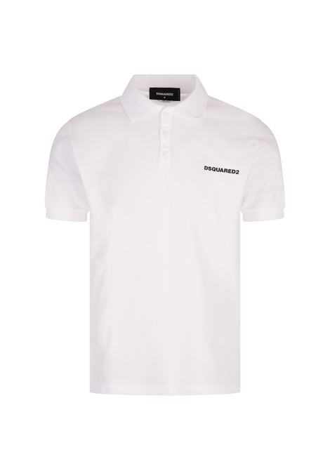 Polo Bianca Con Logo DSQUARED2 | S71GL0054-S22743100