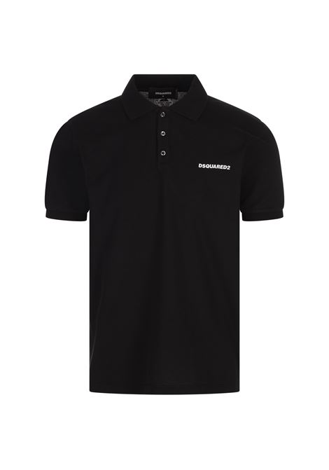 Polo Nera Con Logo DSQUARED2 | S71GL0054-S22743900