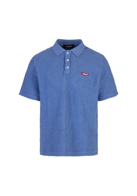 Dyed Tennis Fit Polo Sweatshirt Blu DSQUARED2 | S71GU0727-S25140242