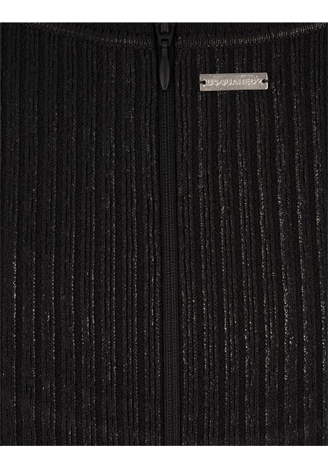 Shimmer Knit Midi Dress in Nero DSQUARED2 | S72CV0599-D13114900