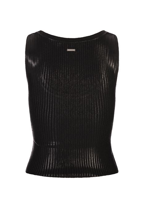 Coated Knit Tank Top Nero DSQUARED2 | S72HA1232-D13114900