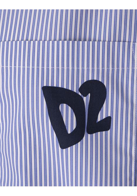 Summer Lovers Oversized Pinstripe Shirt DSQUARED2 | S73DL0280-D35285001S
