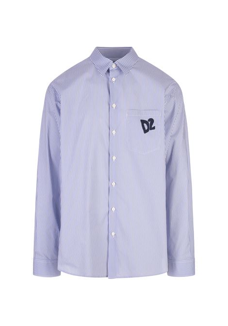Camicia Summer Lovers Oversized Pinstripe DSQUARED2 | S78DM0043-D35285001S