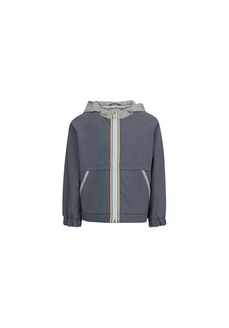 Giacca a Vento Grigia Con Zip e Cappuccio ELEVENTY KIDS | Capispalla | EW2P57-N0349603GR