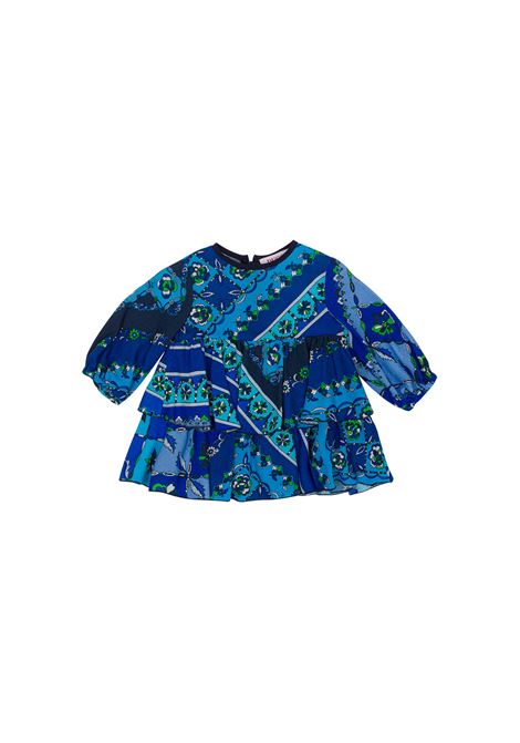 Dress with Blue Party Print EMILIO PUCCI JUNIOR | Dress And Jumpsuit | PW1080-K0221621MC