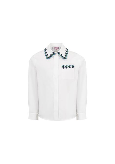 Camicia Bianca Con Ricamo EMILIO PUCCI JUNIOR | Camicie | PW5A40-P0013100