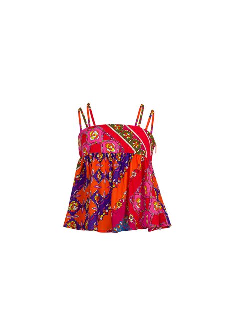Party Print Top EMILIO PUCCI JUNIOR | Tops | PW5B42-M0059437MC