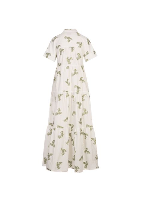 Short Sleeve Midi Shirt Dress In White ERDEM | VC25-D916-IVFFCIVORY