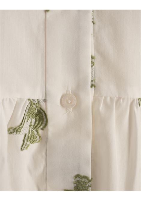 Short Sleeve Midi Shirt Dress In White ERDEM | VC25-D916-IVFFCIVORY
