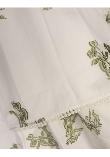 Short Sleeve Midi Shirt Dress In White ERDEM | VC25-D916-IVFFCIVORY
