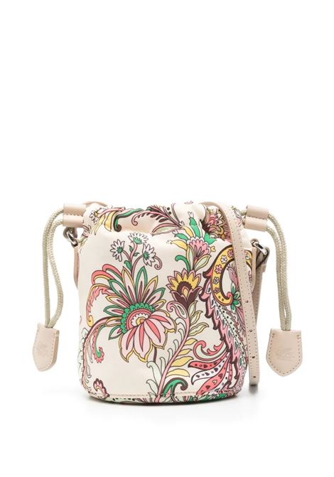 White Bucket Bag with Colorful Paisley Print ETRO KIDS | Bags | GW0B38-N0359105MC