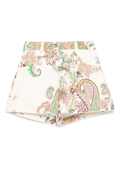 Shorts Bianchi Con Stampa Piazzata ETRO KIDS | Pantaloni | GW6B49-P0523105MC