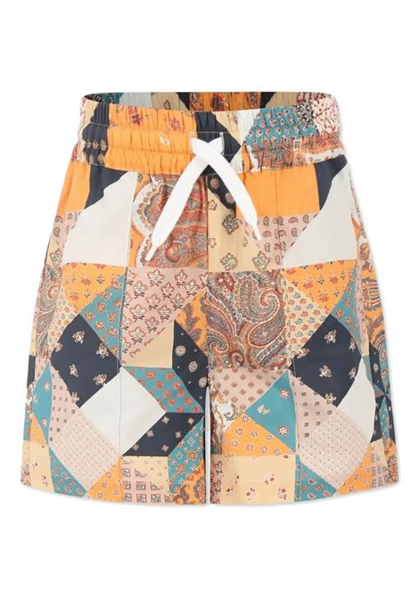 Bermuda Shorts with Patchwork Pattern ETRO KIDS | Trousers | GW6P49-P0475432MC