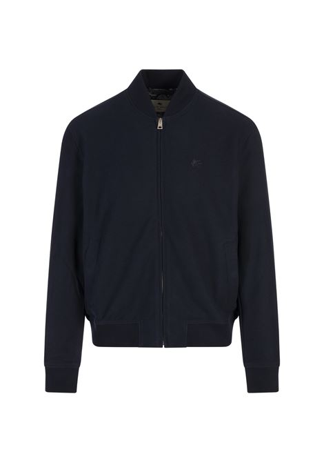 Bomber In Cotone Blu Navy Con Ricamo Pegaso ETRO | MRBA0016-AJ271B3681