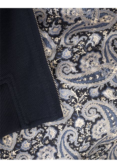 Bomber In Cotone Blu Navy Con Ricamo Pegaso ETRO | MRBA0016-AJ271B3681