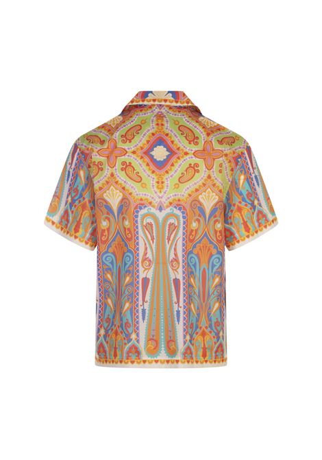 Camicia Bowling In Cotone Con Motivo Paisley Arancione ETRO | MRIC0013-99SP5A8X0800