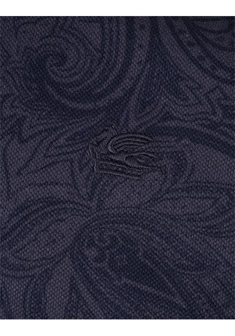 Polo Con Motivo Paisley Jacquard Blu ETRO | MRMD0004-AJ234X0883