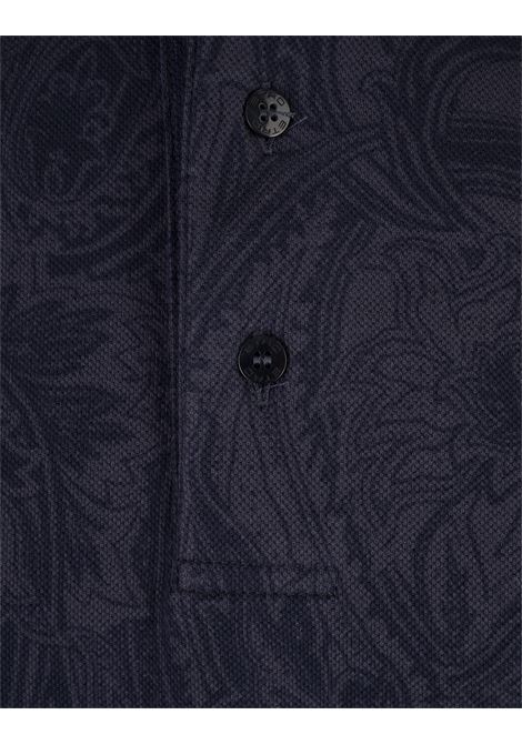 Polo Con Motivo Paisley Jacquard Blu ETRO | MRMD0004-AJ234X0883