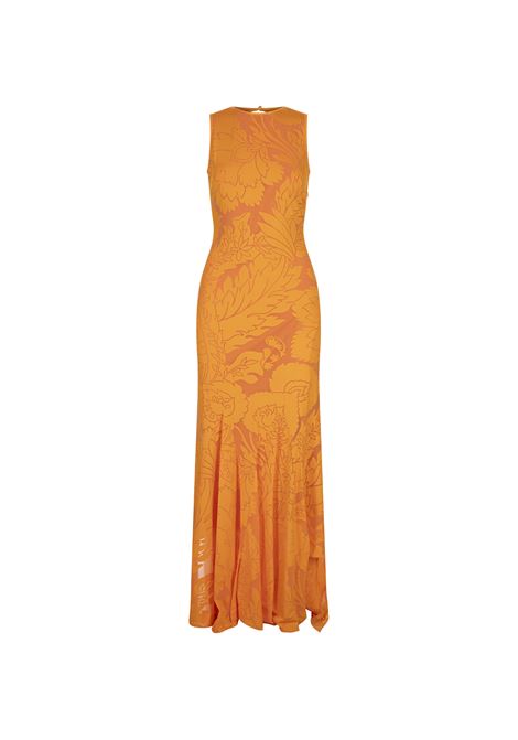 Abito Lungo In Jersey Stretch Devoré Con Cut-Out ETRO | WRHA0332-99IAD24A0251