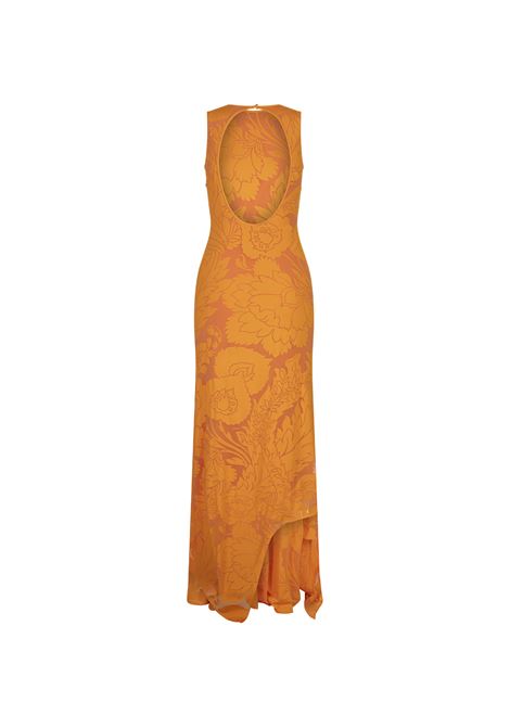 Abito Lungo In Jersey Stretch Devoré Con Cut-Out ETRO | WRHA0332-99IAD24A0251