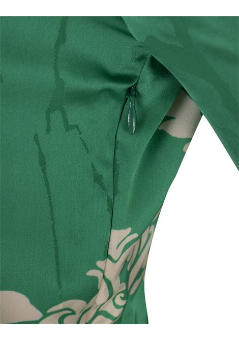 Abito a Portafoglio Con Stampa Floreale Stencil Verde ETRO | WRHA0344-99SP4E2X0891