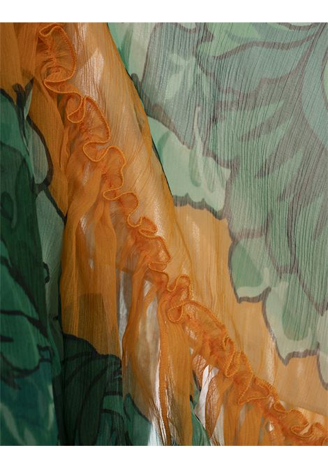 Orange Bow Printed Long Dress ETRO | WRHA0357-99SP1E9X0806
