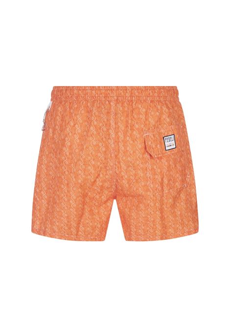 Swim Shorts Arancioni Con Micro Pattern FEDELI | 00318-C099285