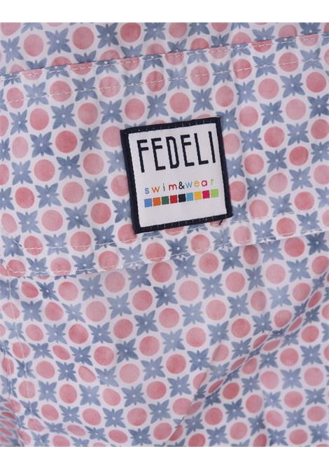 Swim Shorts Con Micro Pattern Di Pois e Fiori FEDELI | 00318-C099558