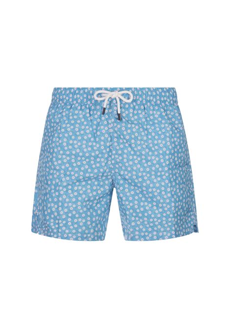Swim Shorts Azzurri Con Micro Pattern Margherite FEDELI | 00318-C100001