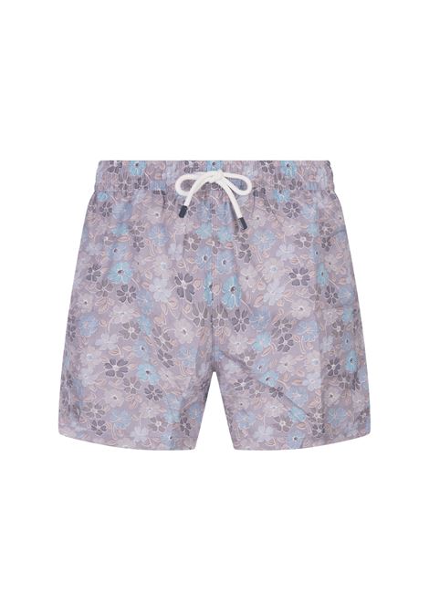 Swim Shorts Viola Con Pattern Di Fiori Multicolor FEDELI | 00318-C101184