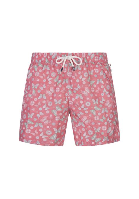 Swim Shorts Rosa Con Stampa Farfalle FEDELI | 00318-C101264