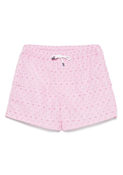 Pink Swim Shorts with Floral Pattern FEDELI | 00318-F1432