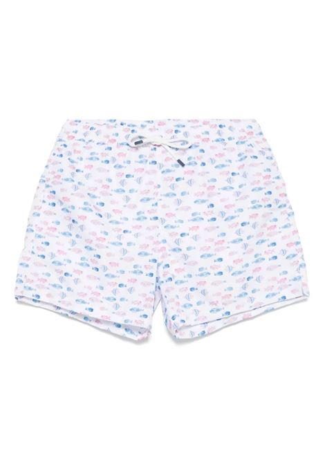 Swim Shorts with Fish Pattern FEDELI | 00318-F423