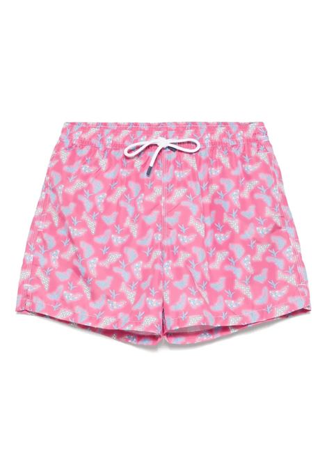 Pink Swim Shorts with Dolphins FEDELI | 00318-F4311