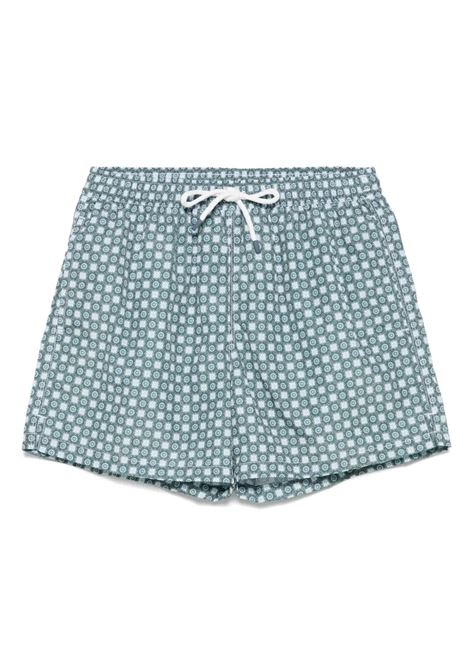 Costume Da Bagno Verde Con Micro-Pattern FEDELI | 00318-F626