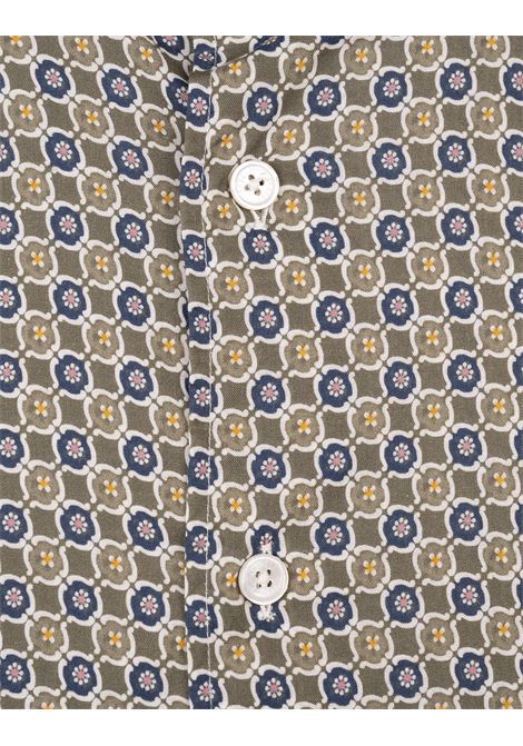 Camicia Sean In Panamino Kaki Con Micropattern FEDELI | 00512-F1009