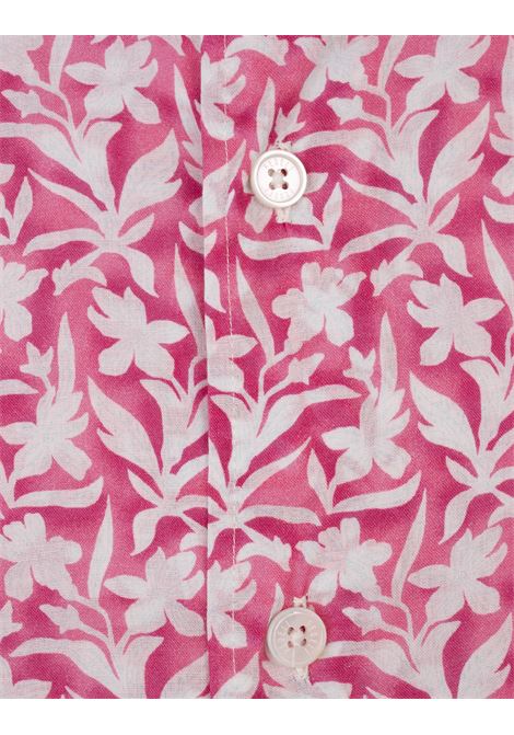 Camicia Sean In Panamino Fucsia Con Pattern Floreale FEDELI | 00512-F1252